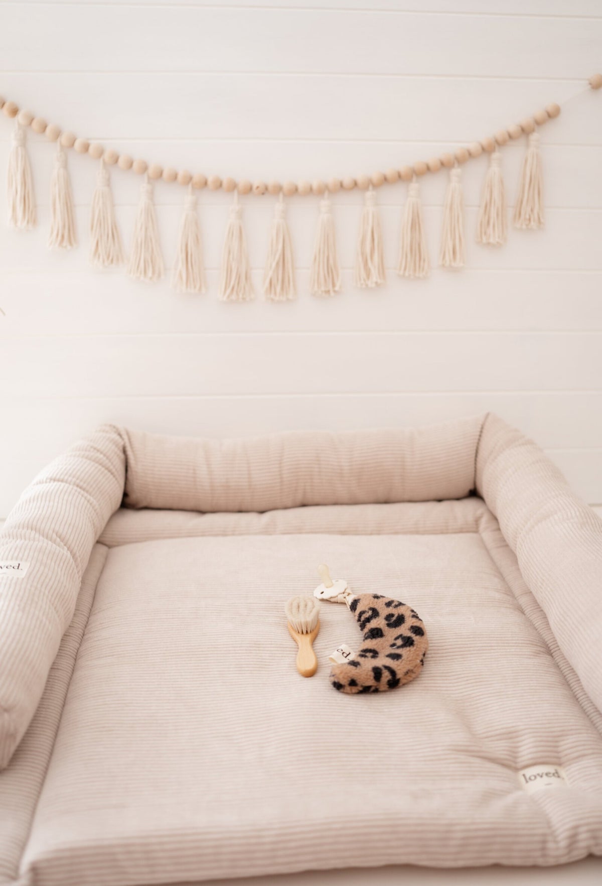 Wickeltischauflage creme/beige CORD