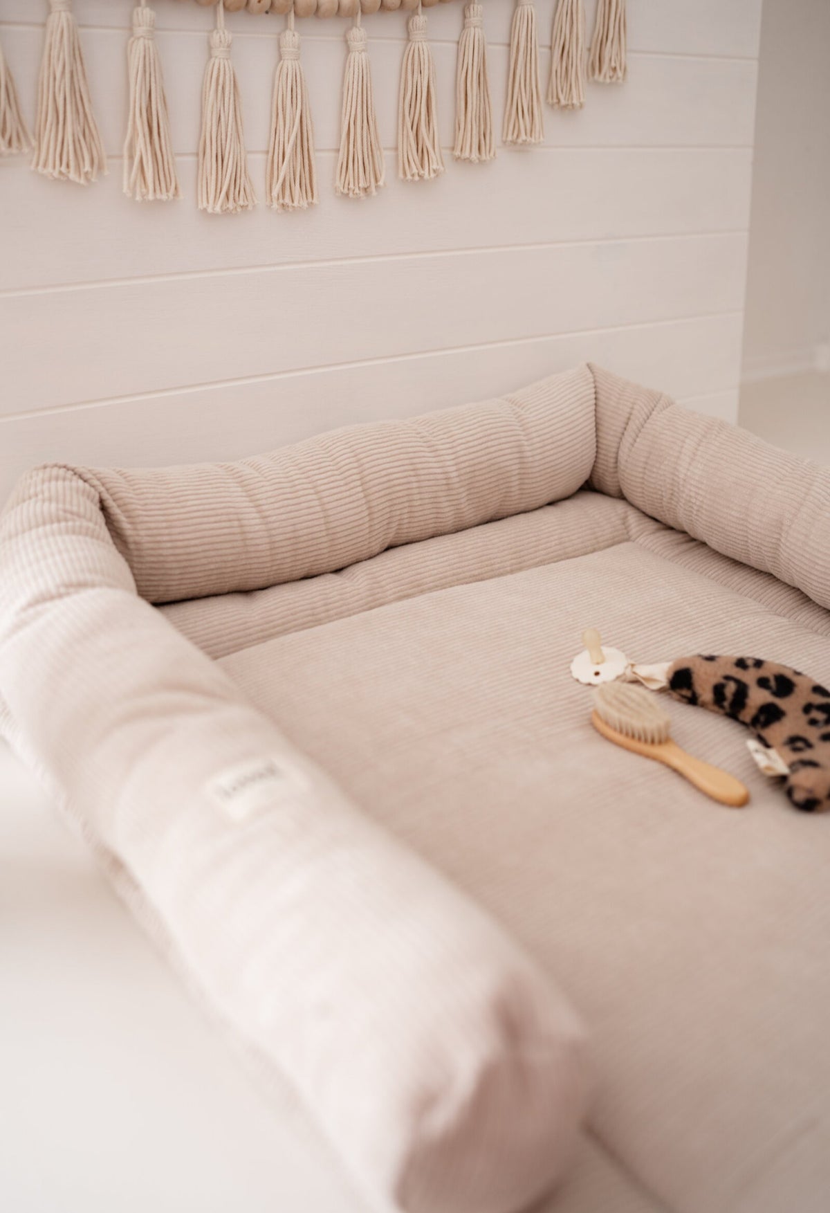 Wickeltischauflage creme/beige CORD