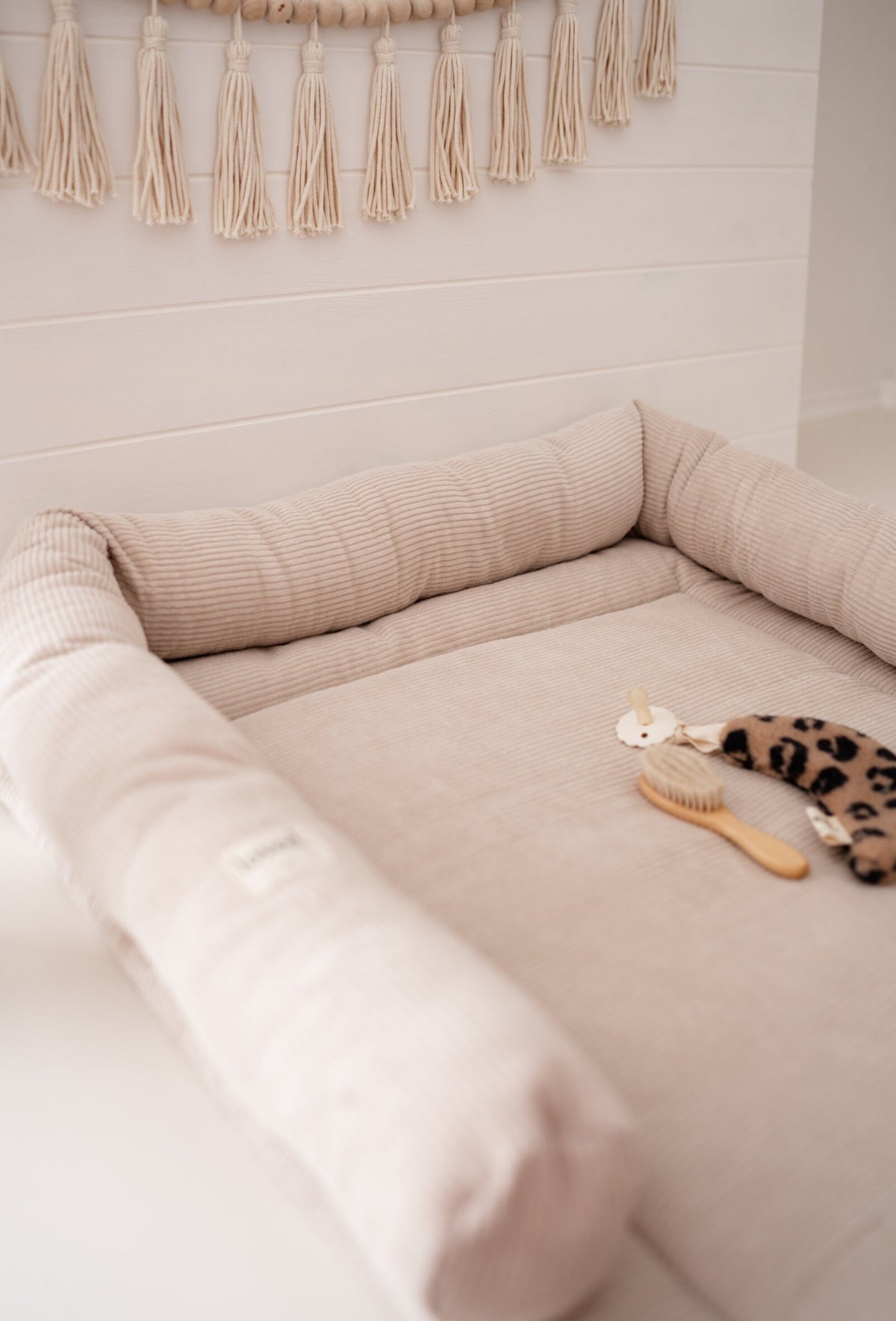 Wickeltischauflage creme/beige CORD