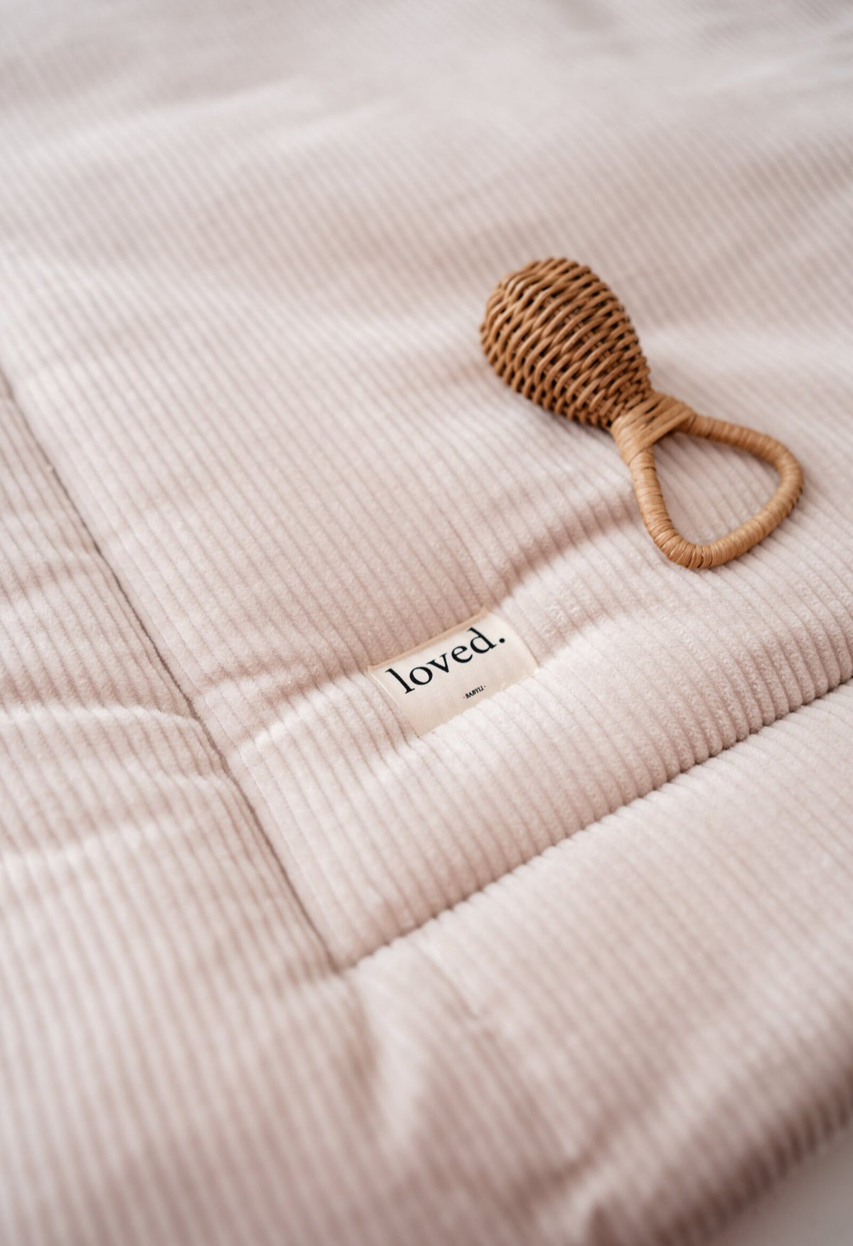Wickeltischauflage creme/beige CORD