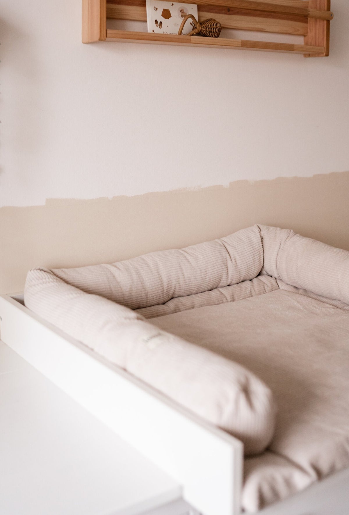Wickeltischauflage creme/beige CORD
