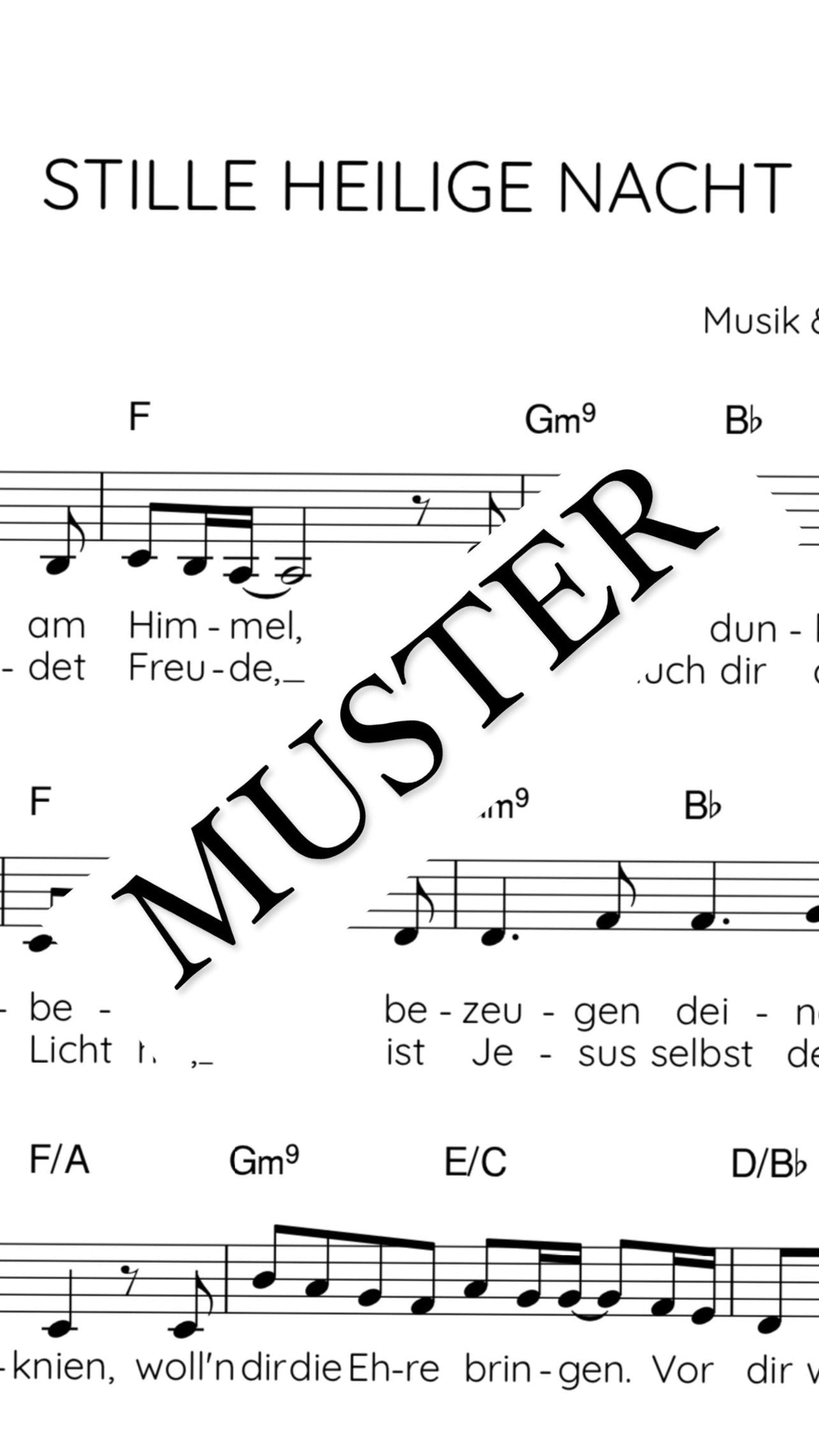 STILLE HEILIGE NACHT - NOTEN